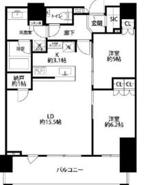 ブリリアザ・タワー東京八重洲アベニュー 22階 間取り図