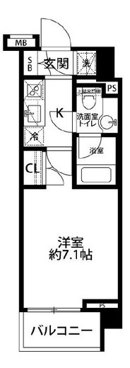 パレステュディオ代々木上原 1階 間取り図