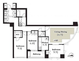 シェルトーレ三番町 12階 間取り図
