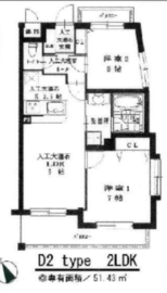 西小山ヒルズ 305 間取り図