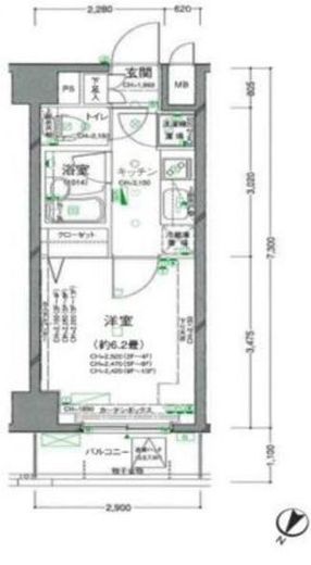 パレステュディオ渋谷ウエスト 12階 間取り図