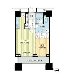 高輪ザ・レジデンス 14階 間取り図