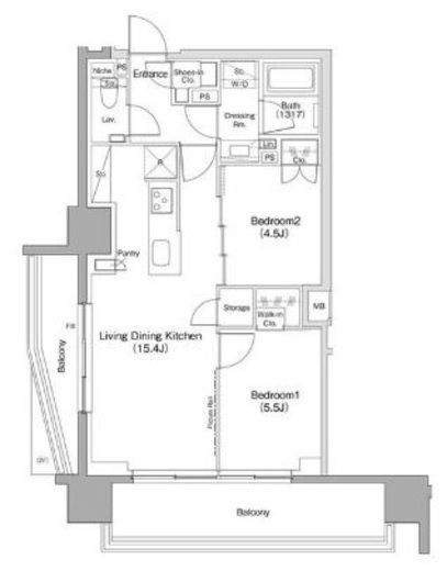 ザ・パークハビオ滝野川 311 間取り図