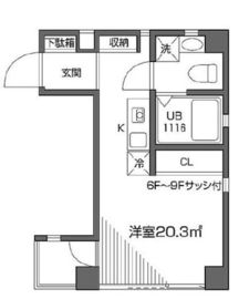 パークレジデンス芝公園 203 間取り図