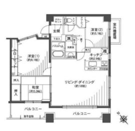 ヒルレジデンス大崎 6階 間取り図