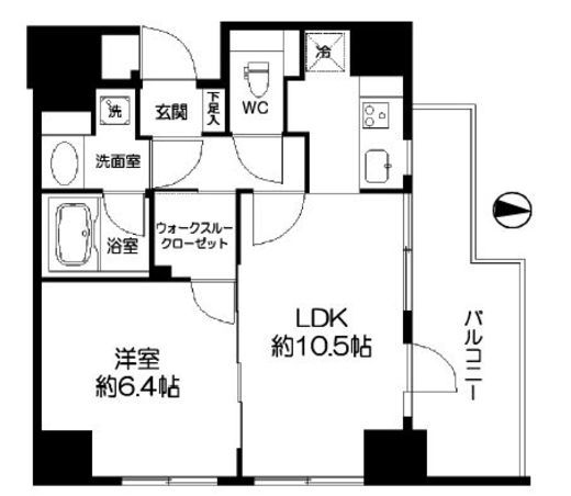 アリュージュ両国 1201 間取り図