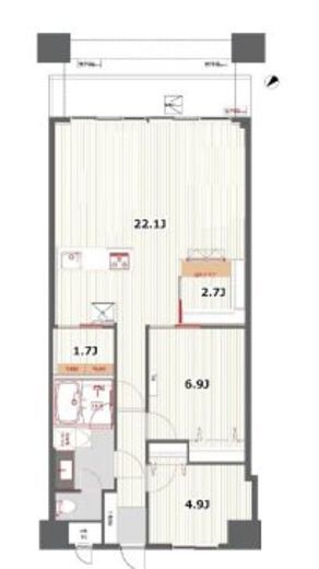 柳橋レジデンス 1202 間取り図