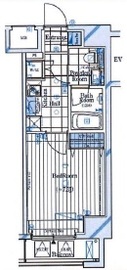 ガリシアレジデンス六本木 9階 間取り図