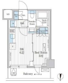 パークアクシス東陽町レジデンス 1411 間取り図