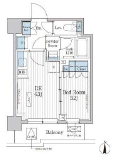 パークアクシス東陽町レジデンス 1405 間取り図