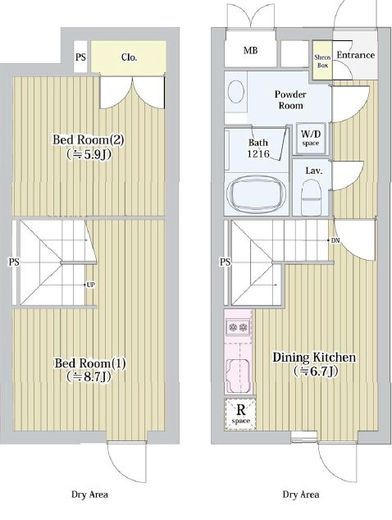 ラペルラ世田谷赤堤 104 間取り図