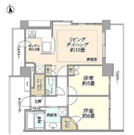 グローベル ザ・スクエア東高円寺 10階 間取り図