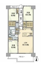 シティハウス自由が丘レジデンス 4階 間取り図