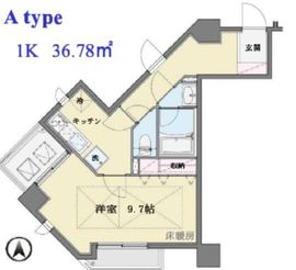 パークテラス恵比寿 601 間取り図