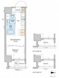プラウドフラット浅草アベニュー 202 間取り図