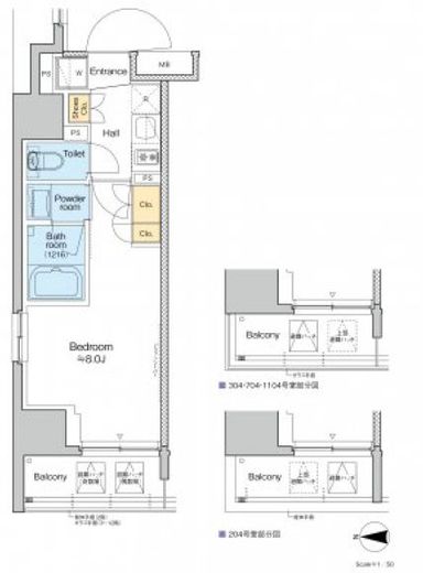 プラウドフラット浅草アベニュー 1104 間取り図