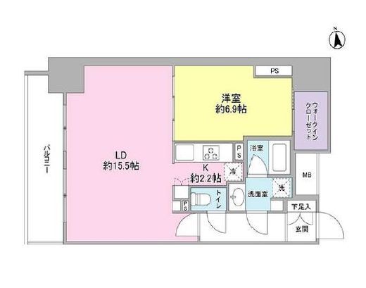 スタイリオ品川中延 413 間取り図