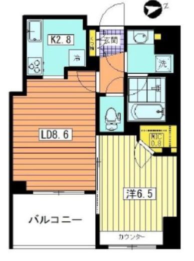 クレストフォルム戸越 13階 間取り図