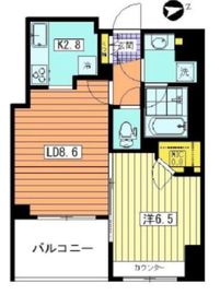 クレストフォルム戸越 13階 間取り図