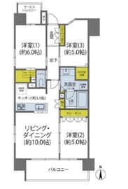 イニシア蒲田アイリスフォート 10階 間取り図