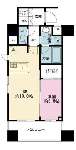 シティインデックス西五反田 13階 間取り図