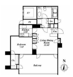 M・TOWER 6F1 間取り図