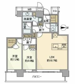 ザ・パークハウス晴海タワーズ ティアロレジデンス 39階 間取り図