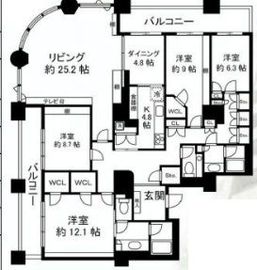 スカイライトタワー 40階 間取り図