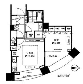 パークハウスオー・タワー 15階 間取り図