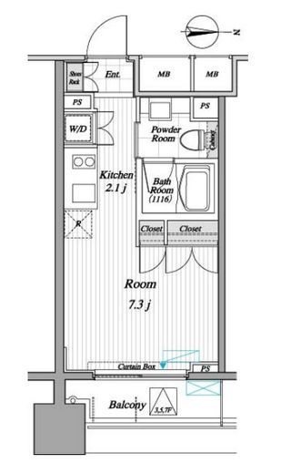 レジディア錦糸町2 409 間取り図