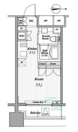 レジディア錦糸町2 409 間取り図
