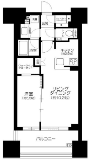 シティタワー銀座東 20階 間取り図