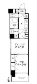 デュオステージ白金高輪 207 間取り図