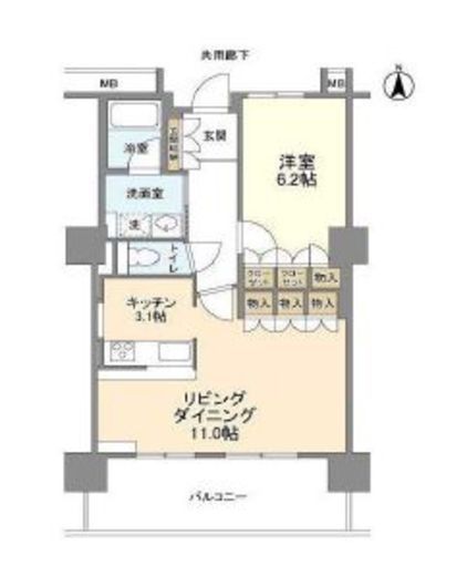 豊洲シエルタワー 24階 間取り図
