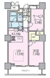 ロイヤルパークスタワー南千住 1703 間取り図