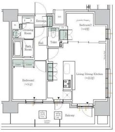ONE ROOF RESIDENCE TAMACHI (ワンルーフレジデンス田町) 1209 間取り図