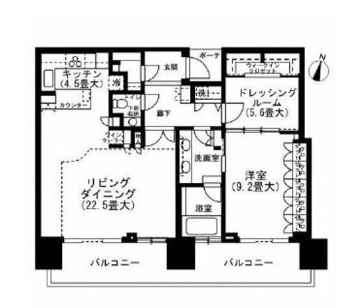 二子玉川ライズタワー 33階 間取り図