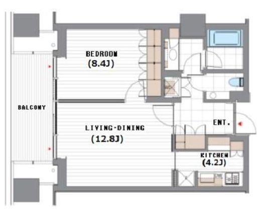 虎ノ門ヒルズレジデンシャルタワー 13階 間取り図