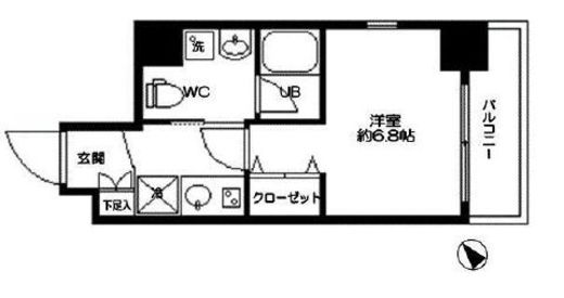 プライマル茅場町 504 間取り図