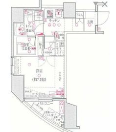 グランティアラ新御徒町アジールコート 5階 間取り図