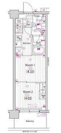 ガーラ・アヴェニュー元住吉 2階 間取り図