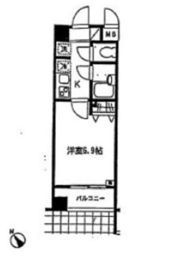 メゾンド島津山 404 間取り図