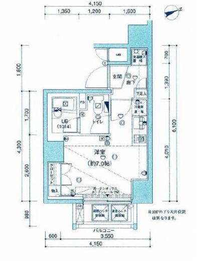 グランフォース五反田 7階 間取り図