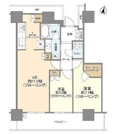 リエトコート武蔵小杉イーストタワー 8階 間取り図