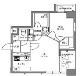 S-RESIDENCE押上Blossom (エスレジデンス押上ブロッサム) 401 間取り図