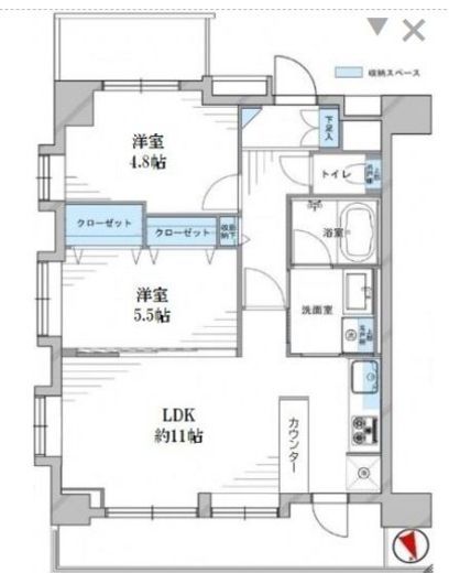 ライオンズマンション浅草雷門 9階 間取り図
