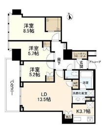 プラウドタワー芝浦 30階 間取り図