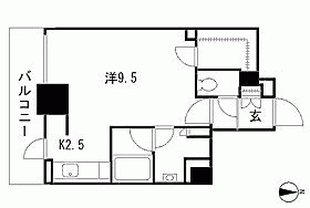 パークキューブ愛宕山タワー 603 間取り図