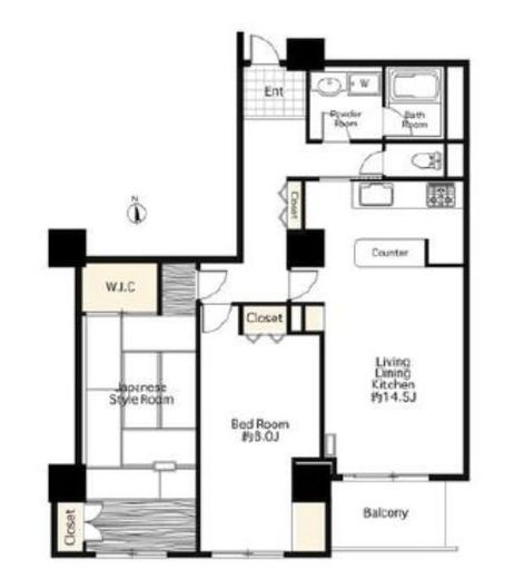 シーリアお台場 3-4-309 間取り図