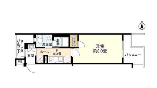 エステムコート元住吉 4階 間取り図
